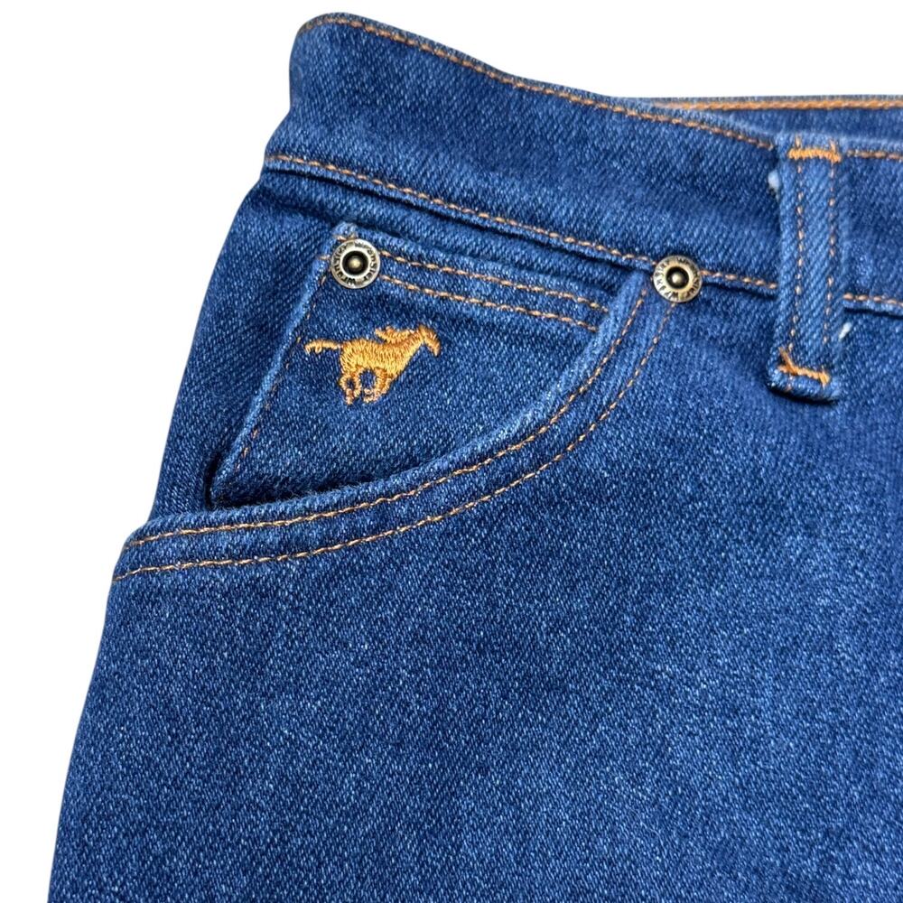 Vintage 80s Wrangler Jeans 100% Cotton Made in USA Blue Misses 16 - Picture 5 of 5